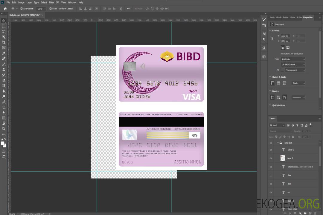 Carte de débit visa bancaire Brunei Baiduri template Carte de débit visa bancaire Brunei Baiduri template